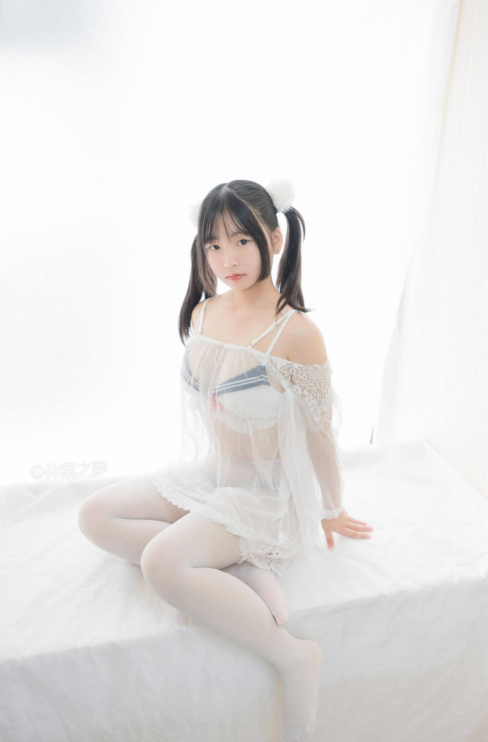 [轻兰映画] Grand.004 透明白纱 美代Miyo插图2
