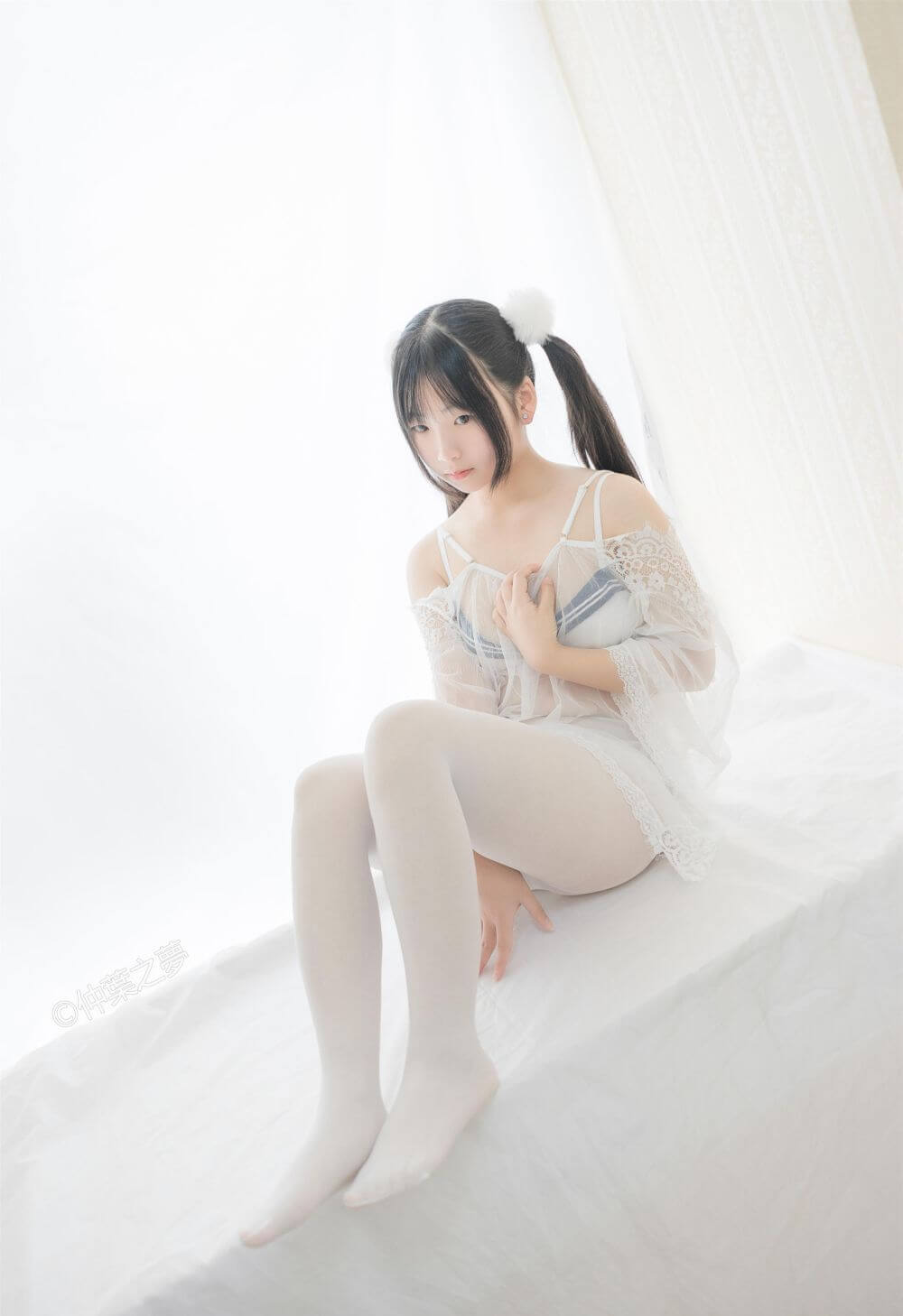 [轻兰映画] Grand.004 透明白纱 美代Miyo插图3