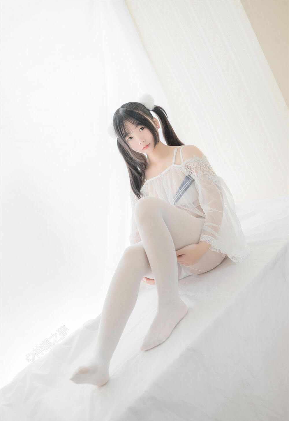 [轻兰映画] Grand.004 透明白纱 美代Miyo插图4