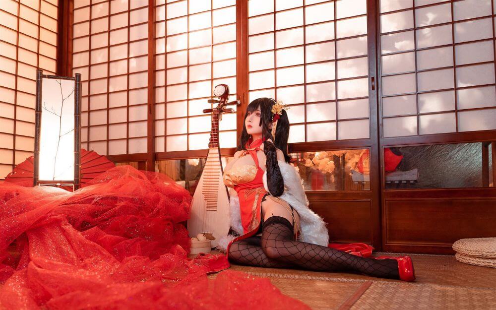 rioko凉凉子 – 大凤旗袍插图3