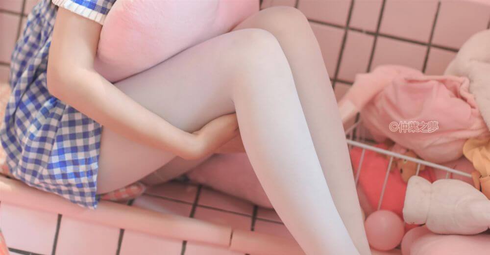 [轻兰映画] SPL.010 蓝白格子连衣裙插图