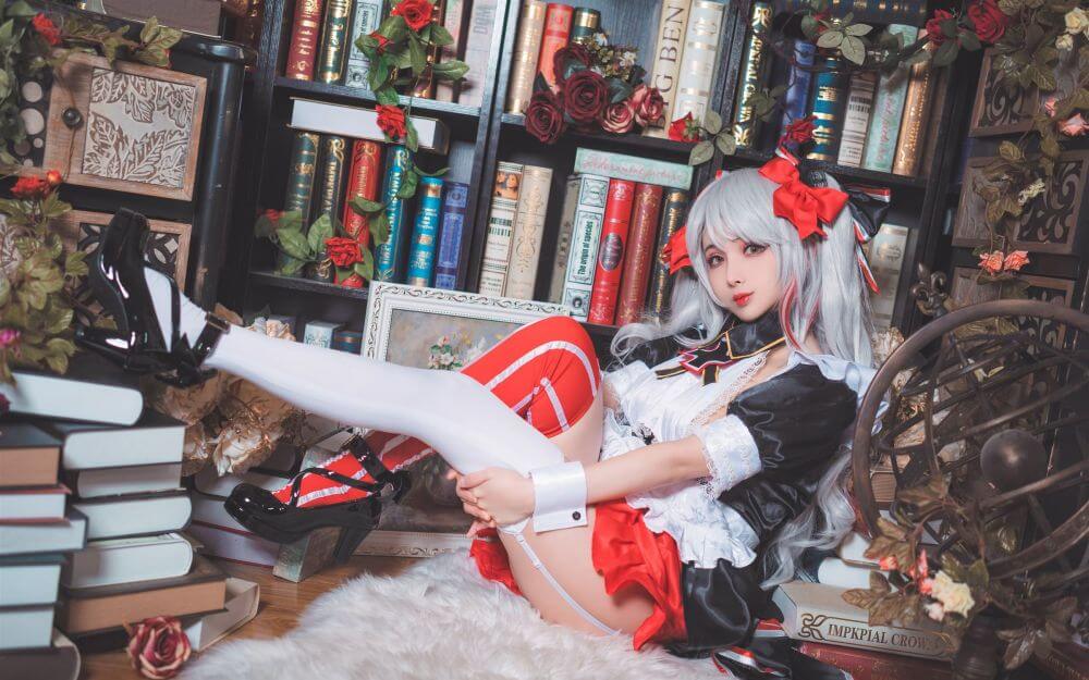 rioko凉凉子 – 欧根女仆插图2