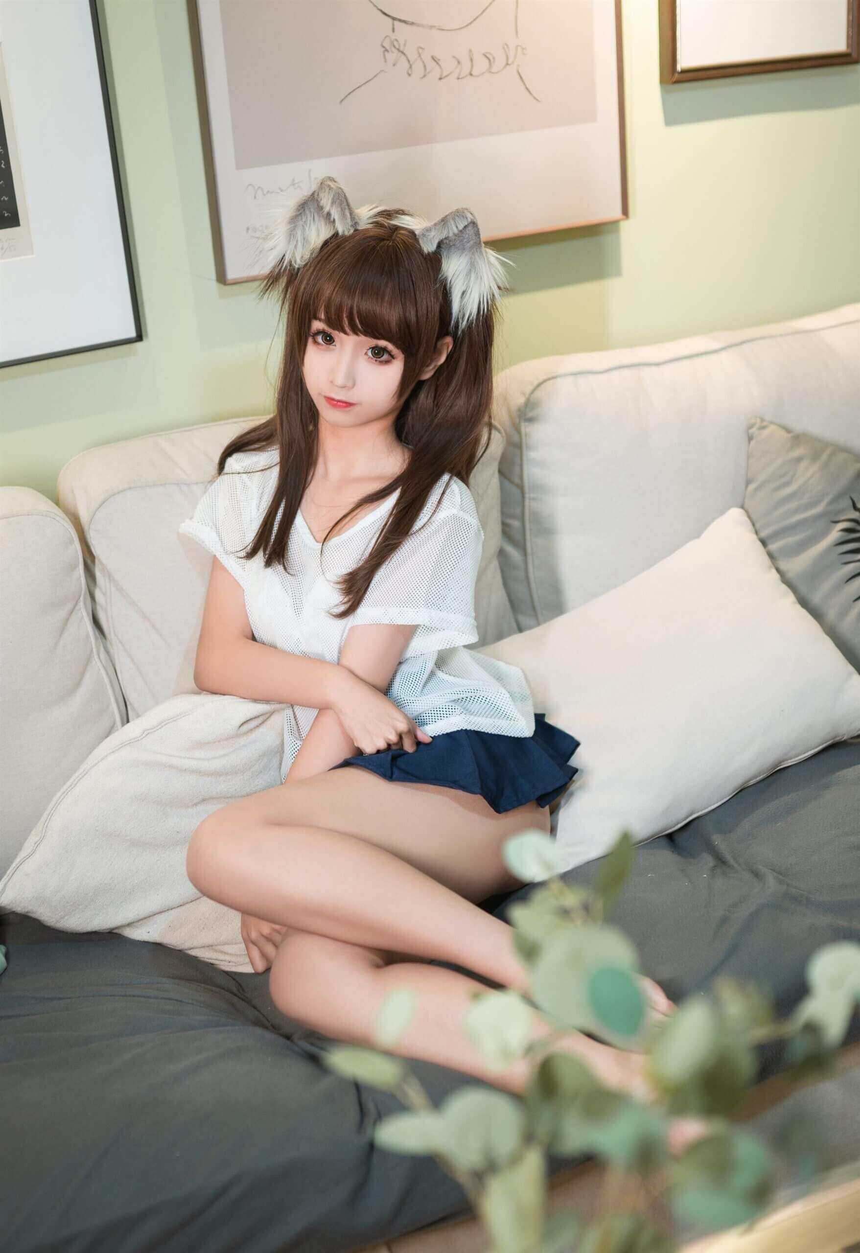 蠢沫沫 – 短裙猫耳插图1