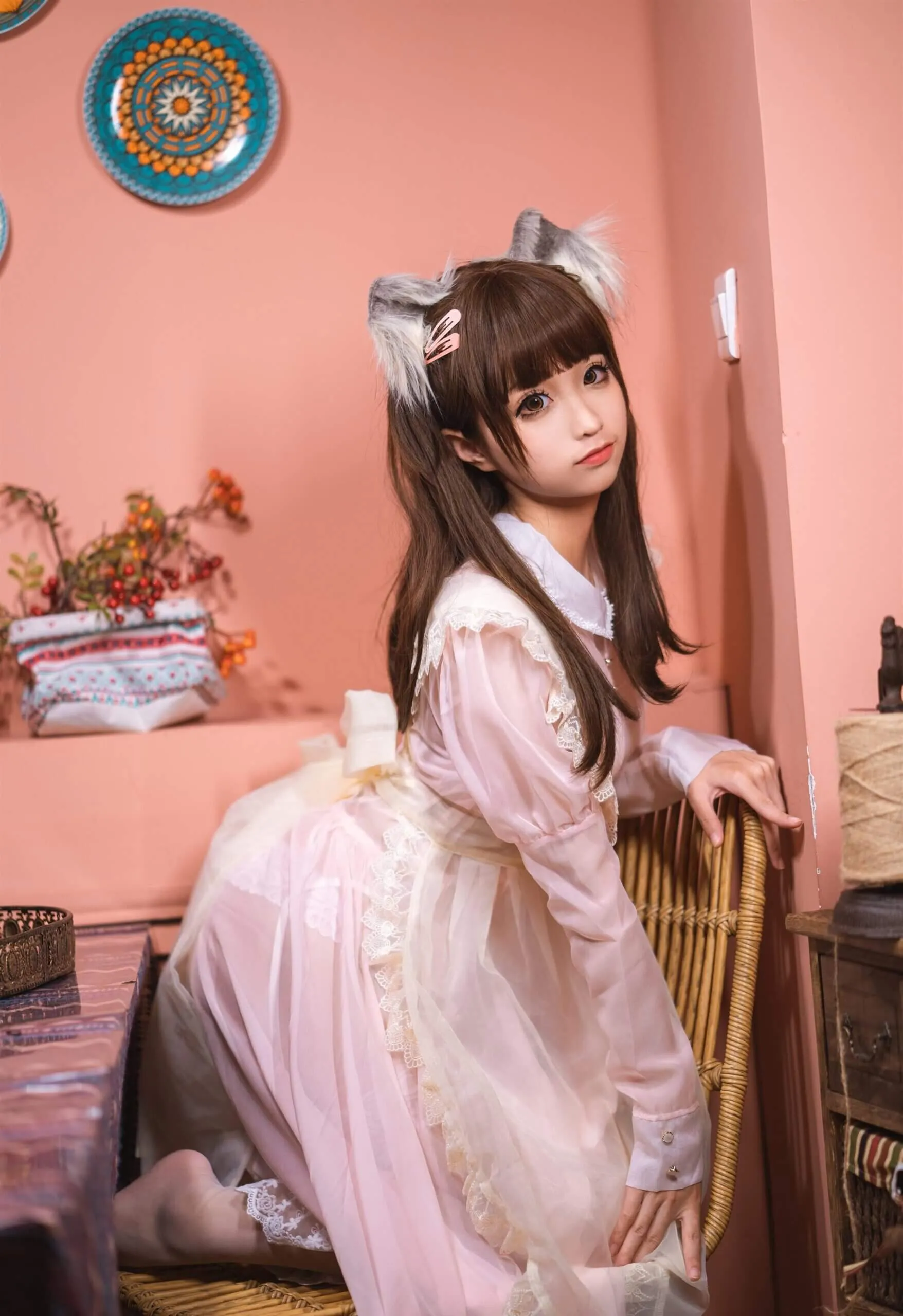 蠢沫沫 – 粉透明女仆插图1