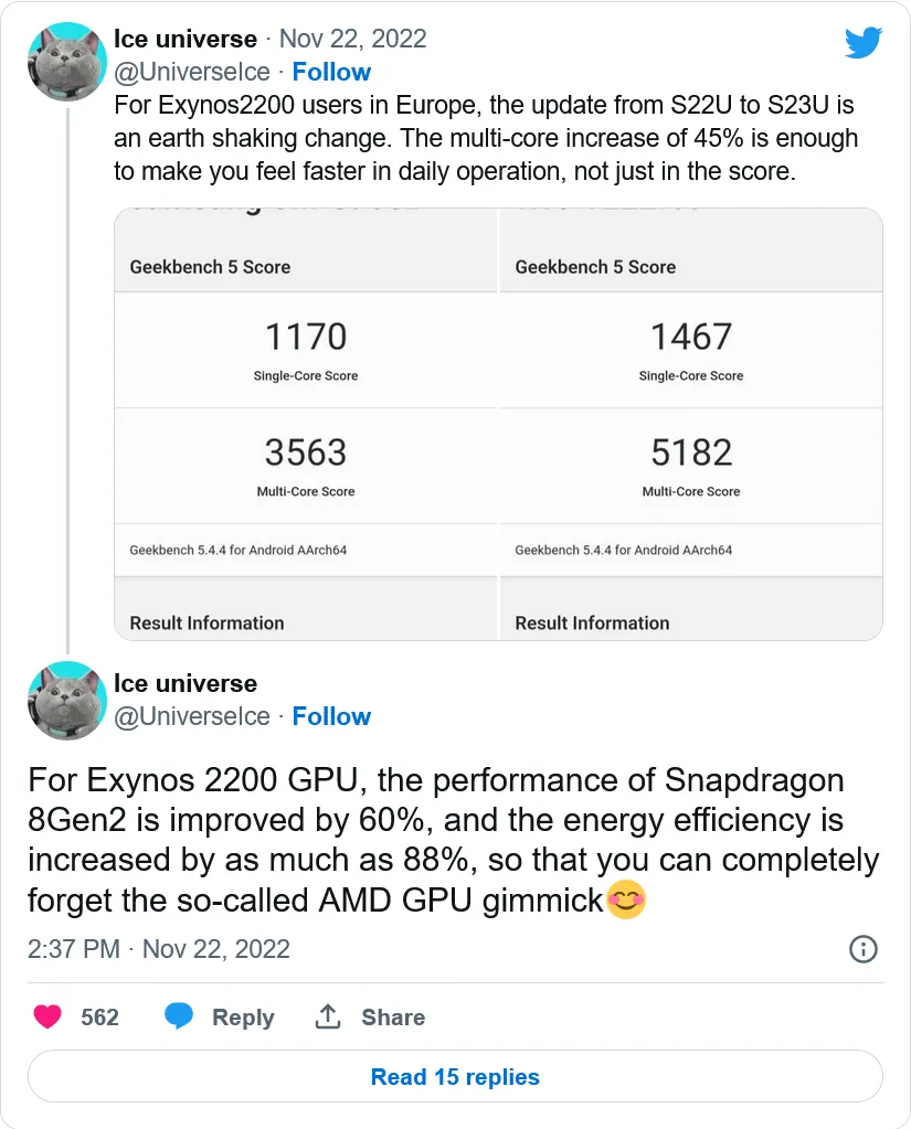 装备了骁龙8 Gen2的Galaxy S23有望在性能表现上正面挑战iPhone 14 Pro插图2 图片.webp