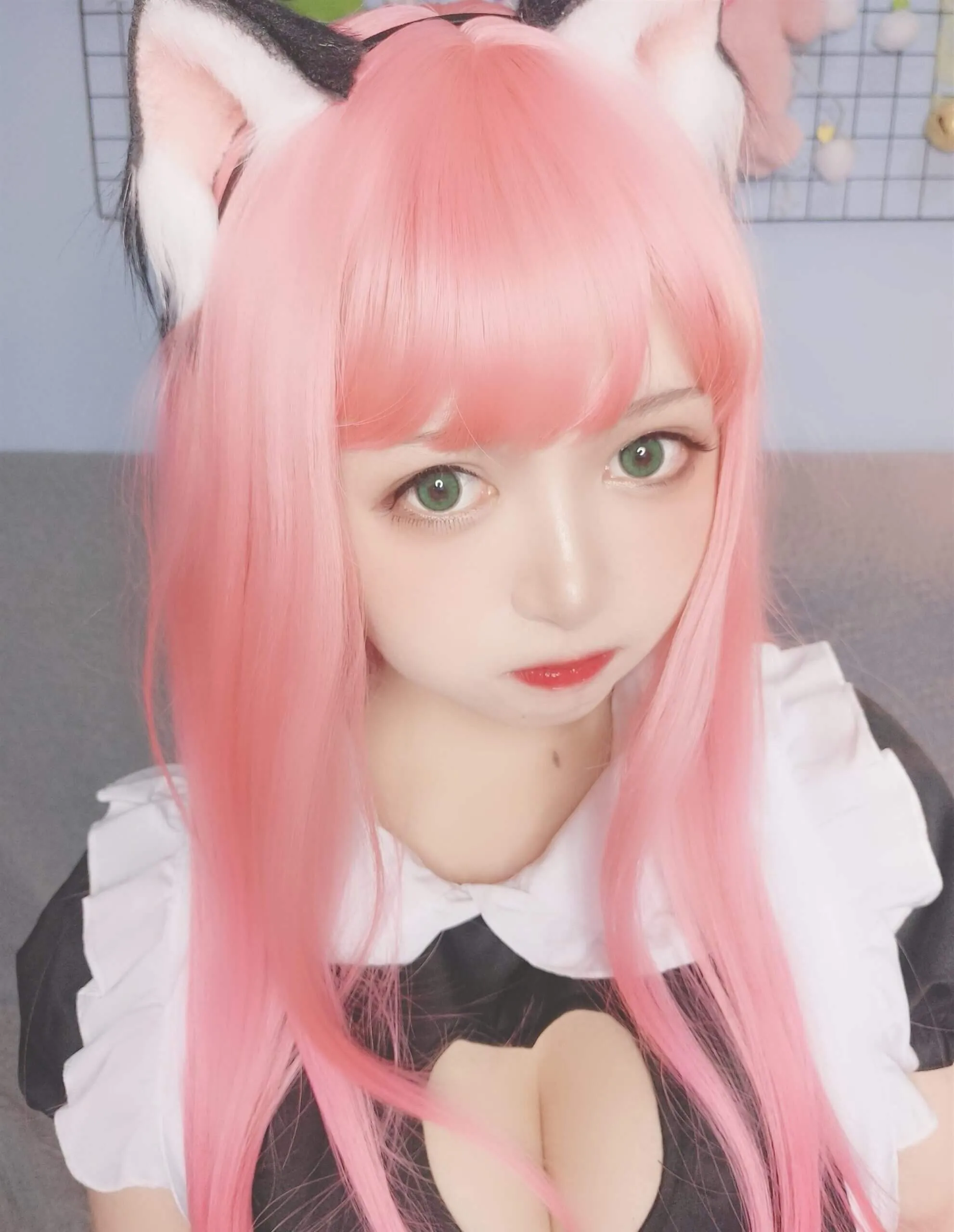 黑猫猫OvO – 猫女仆自拍插图