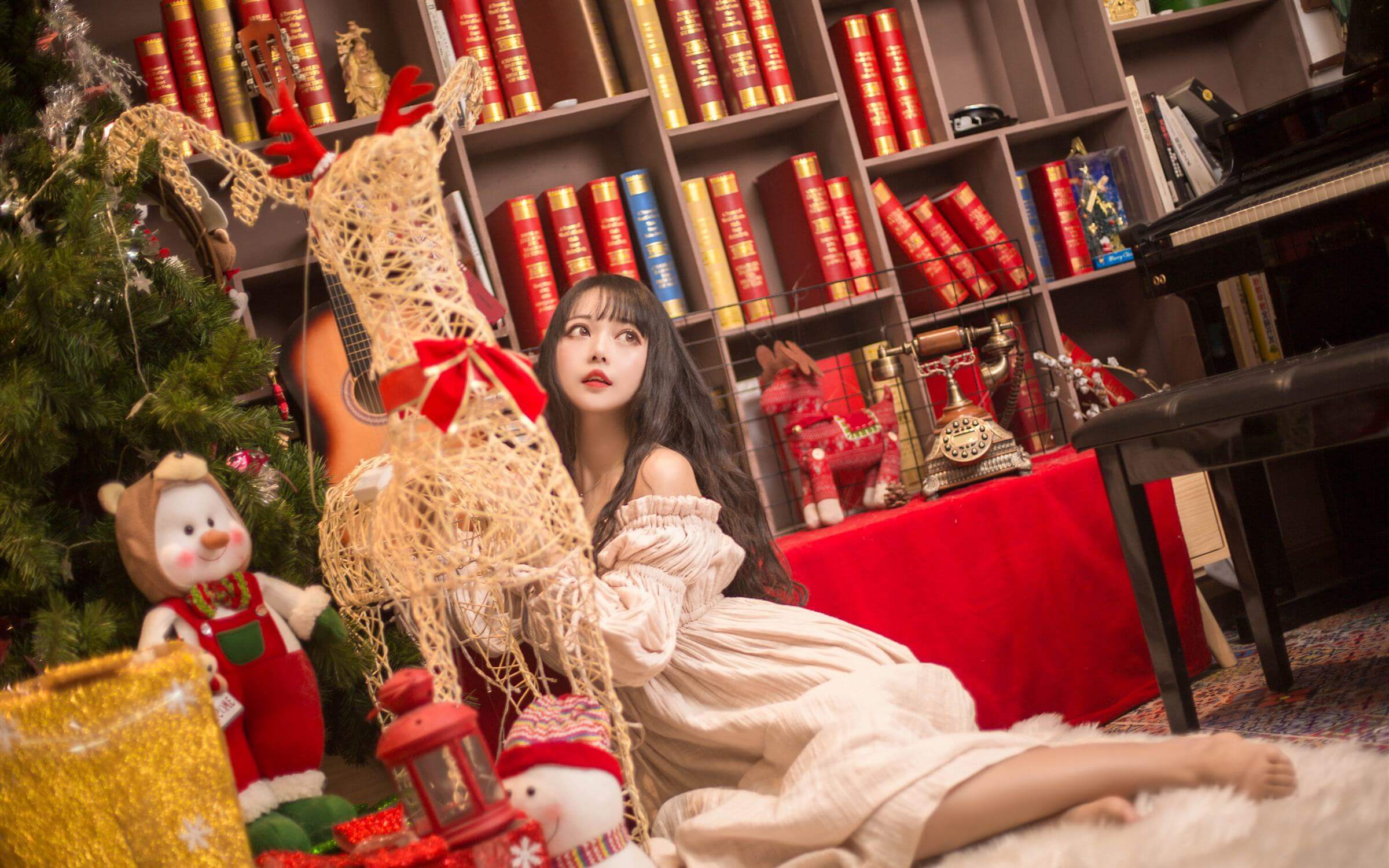 黑猫猫OvO – 圣诞插图